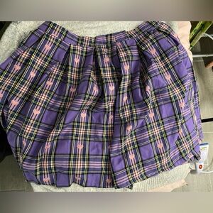 Hot topic purple and pink heart mini skirt